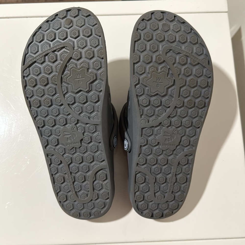 Joybees Varsity Clogs Dark Gray‎ Womens Size 8 - Picture 7 of 7